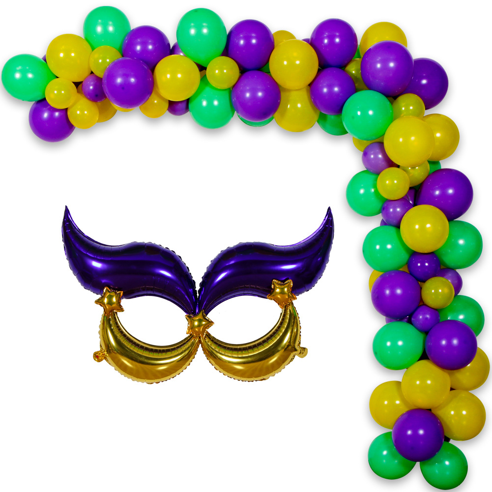 mardi gras balloon decor