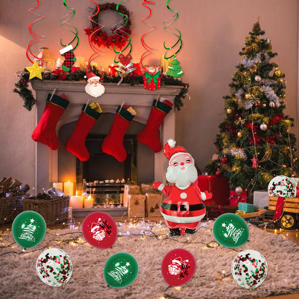 2023 Christmas Balloon Package Spiral Ornament Christmas Balloon
