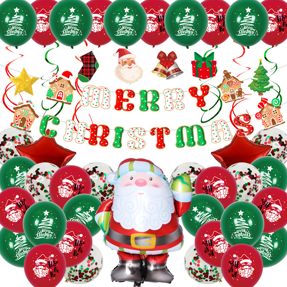 2023 Christmas Balloon Package Spiral Ornament Christmas Balloon
