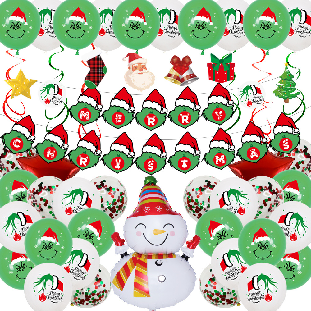 2023 Christmas Balloon Package Spiral Ornament Christmas Balloon