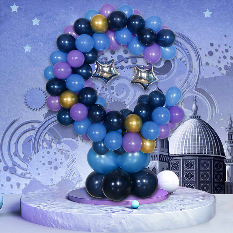 Balloons Eid al-Fitr balloons Latex aluminum film combination with party decoration Eid al-Fitr balloons