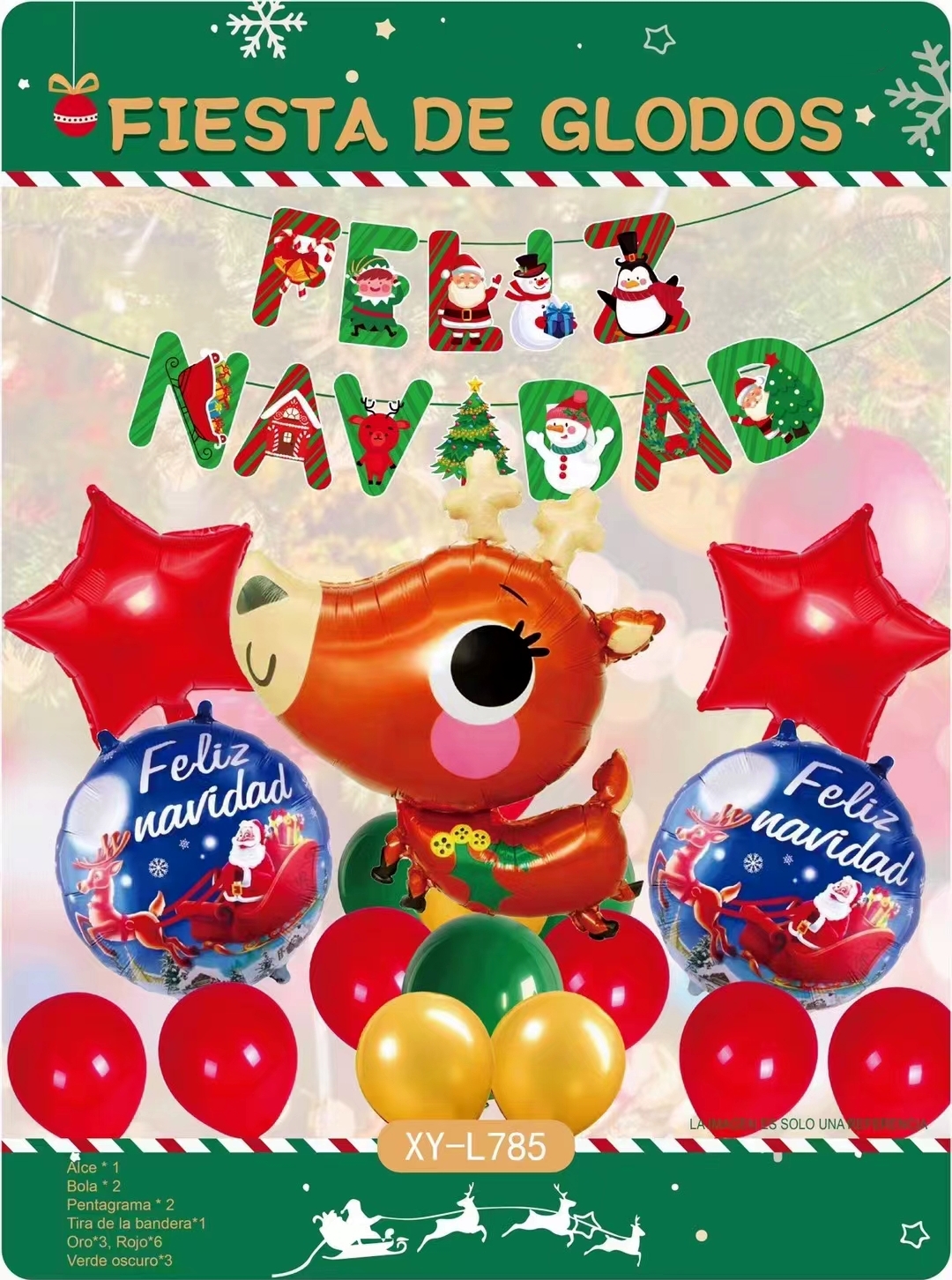 Feliz Navidad 2022 Merry Christmas Decorations Balloon Kit Merry Christmas santa Claus xmas Tree snowman Foil Balloon