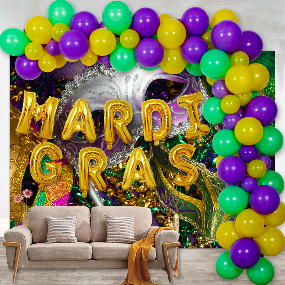 mardi gras balloon decor