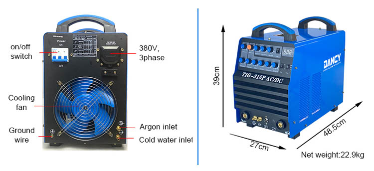 aluminum welder tig 315p ac dc