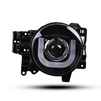 Headlights Double Light Lens U Shape Light-guide LED Angel Eyes Modified Xenon Tuning Light For FJ Cruiser 07-19 Version