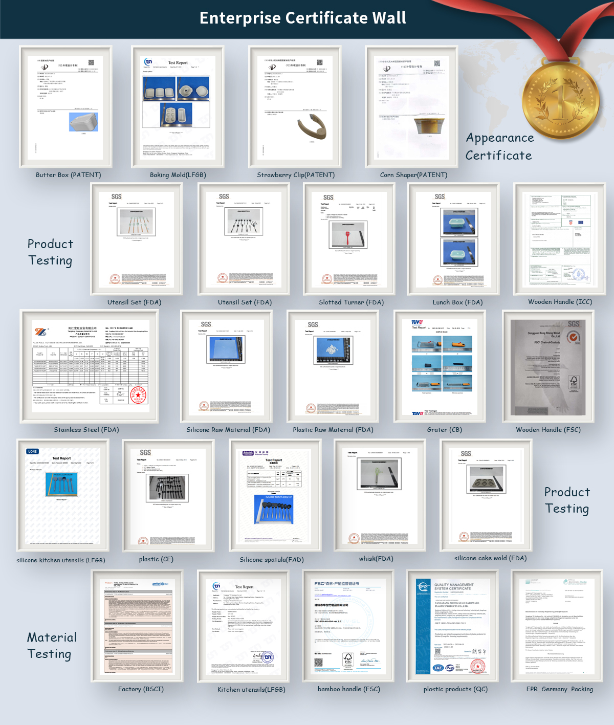 Inspection certificate wall