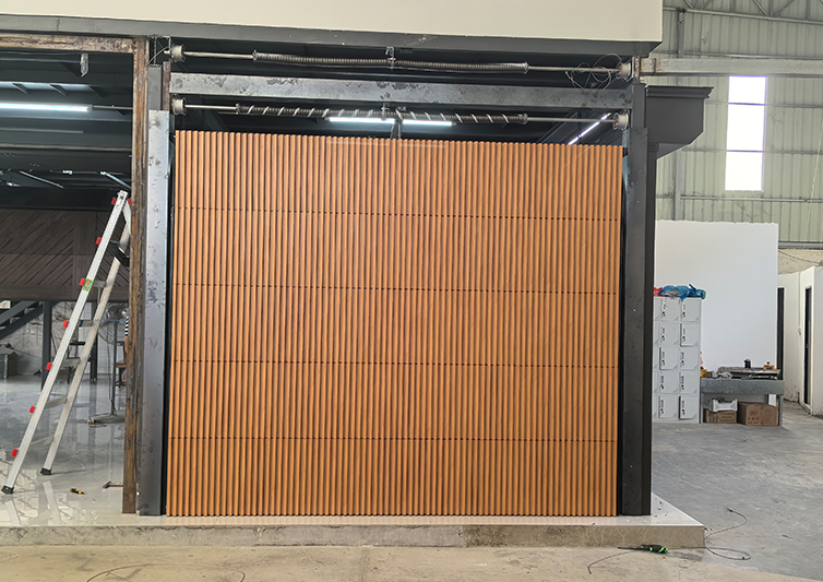 hidden aluminum grille garage door