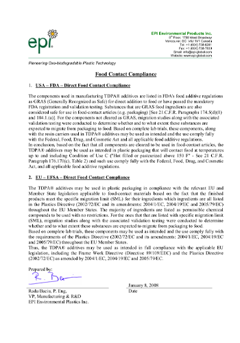 EN13432 Certification