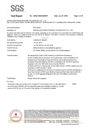 EN13432 Certification