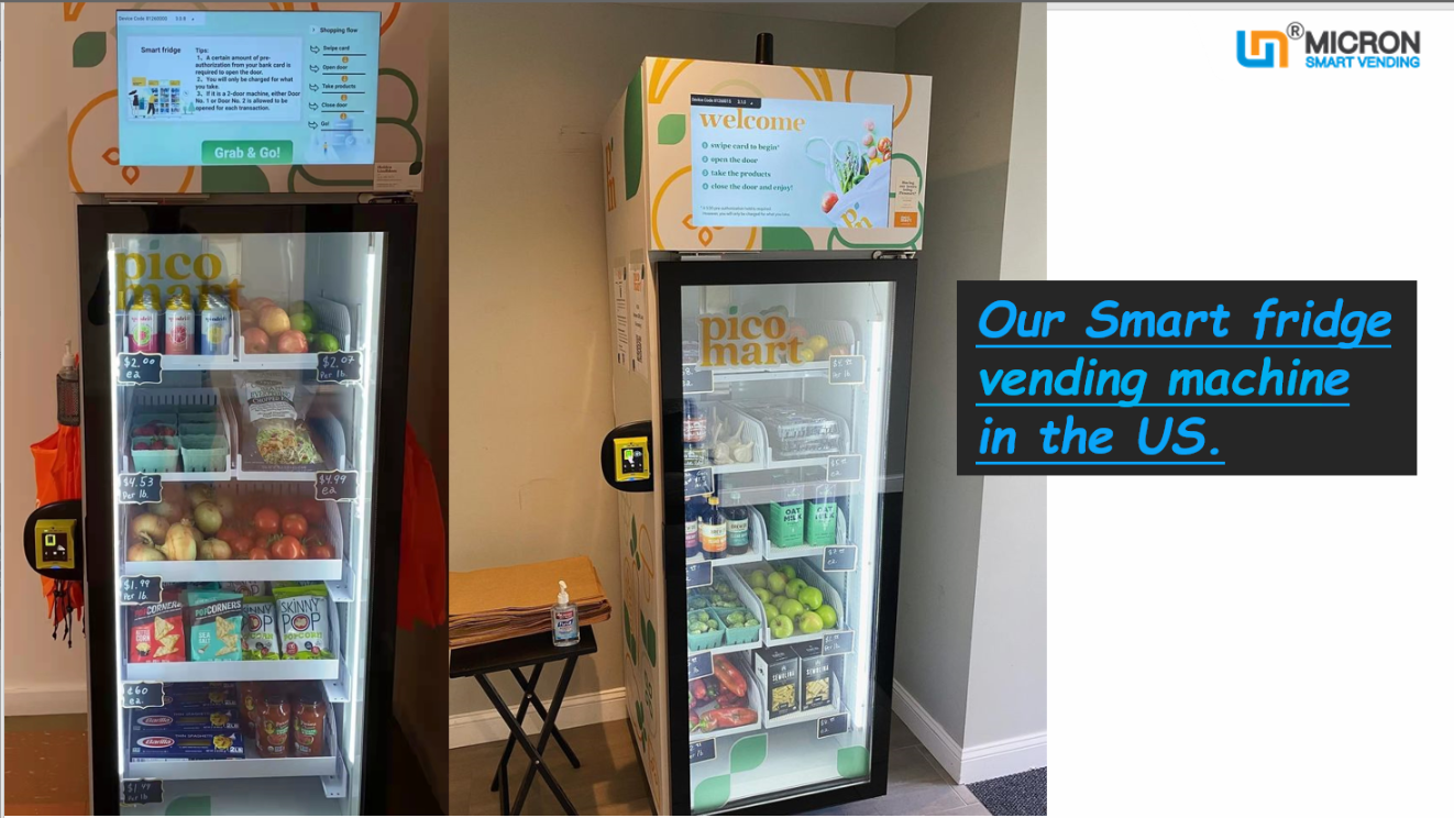vegetable vending machine, farm vending machine, farm produce vending machine, touch screen vending machine, card reader vending machine