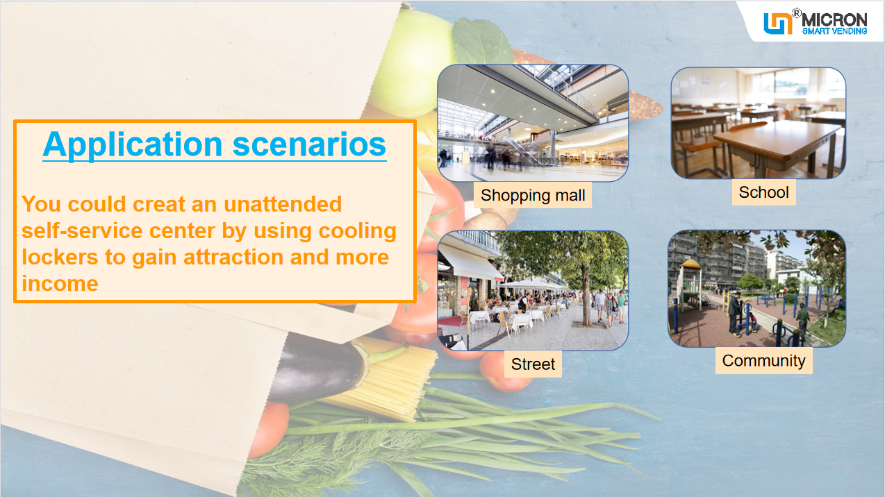 unmanned retail store, cooling locker vending machine, food vending machine snack and drink