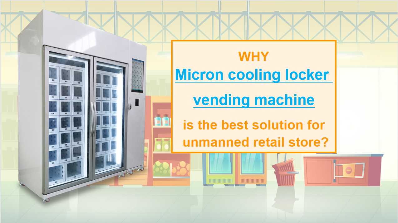 unmanned retail store, cooling locker vending machine, food vending machine snack and drink