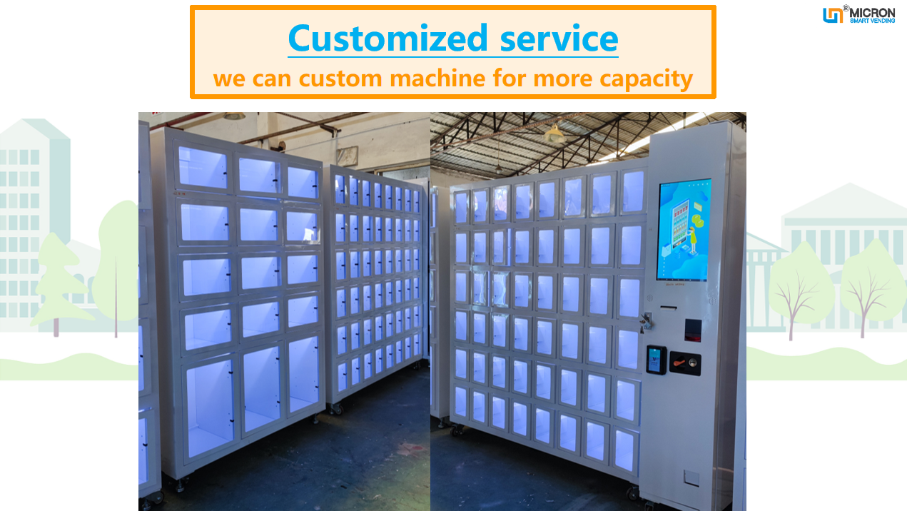 unmanned retail store, cooling locker vending machine, food vending machine snack and drink