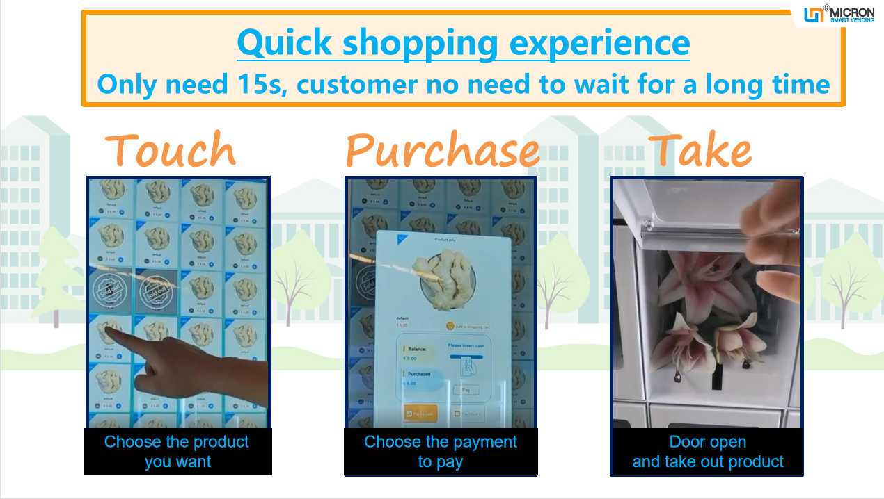 unmanned retail store, cooling locker vending machine, food vending machine snack and drink