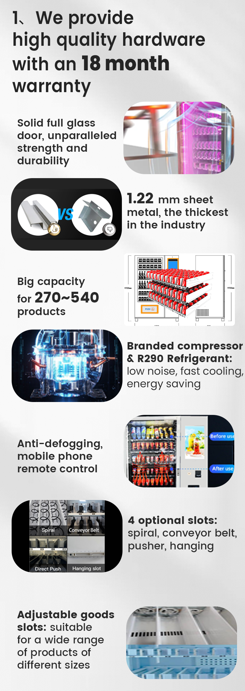 WEIMI Age Verification Vending Machine configuration support customization
