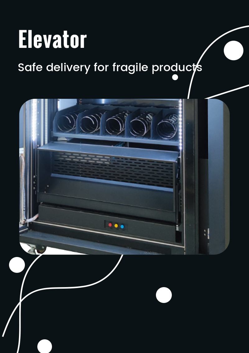 double Combo Vending Machine for meals and snacks with elevator safe delivery for fragile products