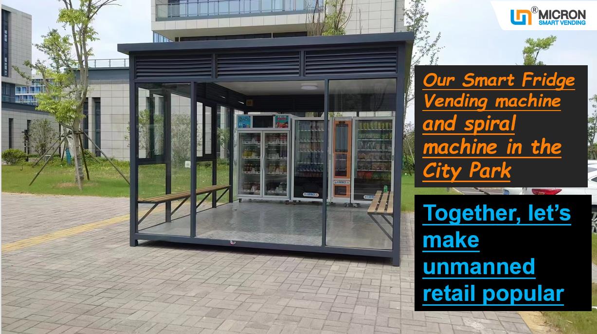 Doppelter Kombi-Automat für Mahlzeiten und Snacks im Stadtpark