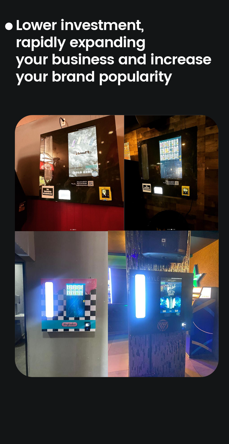 Micron Standing/Hanging e-cigarette Vape Vending Machine rapidly expanding your business and increase your brand popularity