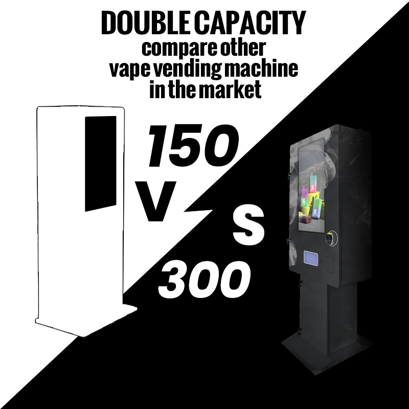 Standing/Hanging e-cigarette Vape Vending Machine much more capacity than other vape vending machines in the market