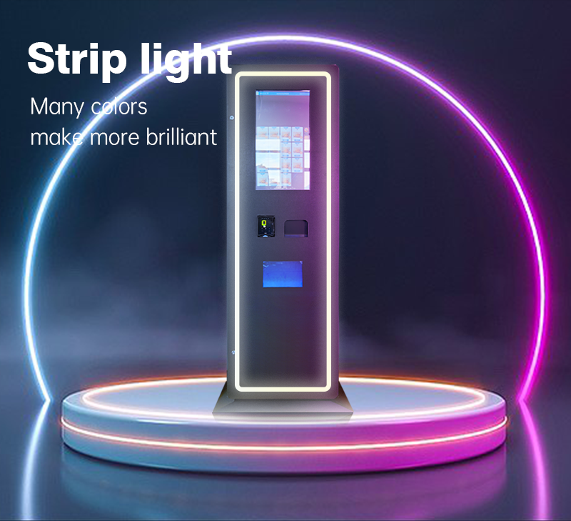 strip light for modern design Floor Standing Vape Vending Machine with ID Scanner and Card Reader