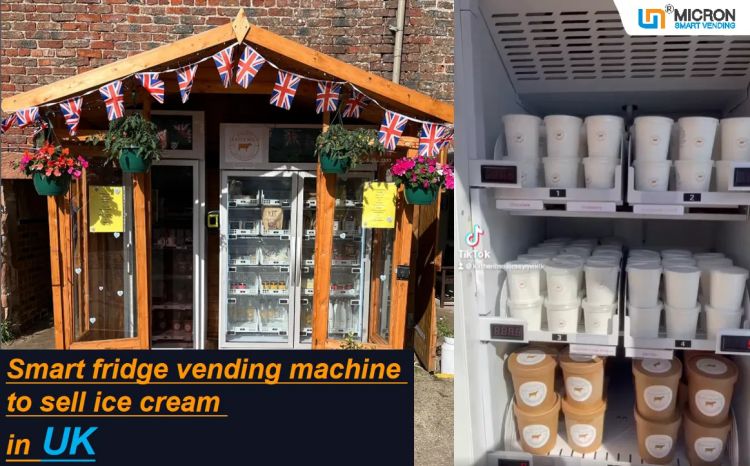 Food Vending Machine -18~20℃ refrigerated ready meals vending machine for ice cream in UK
