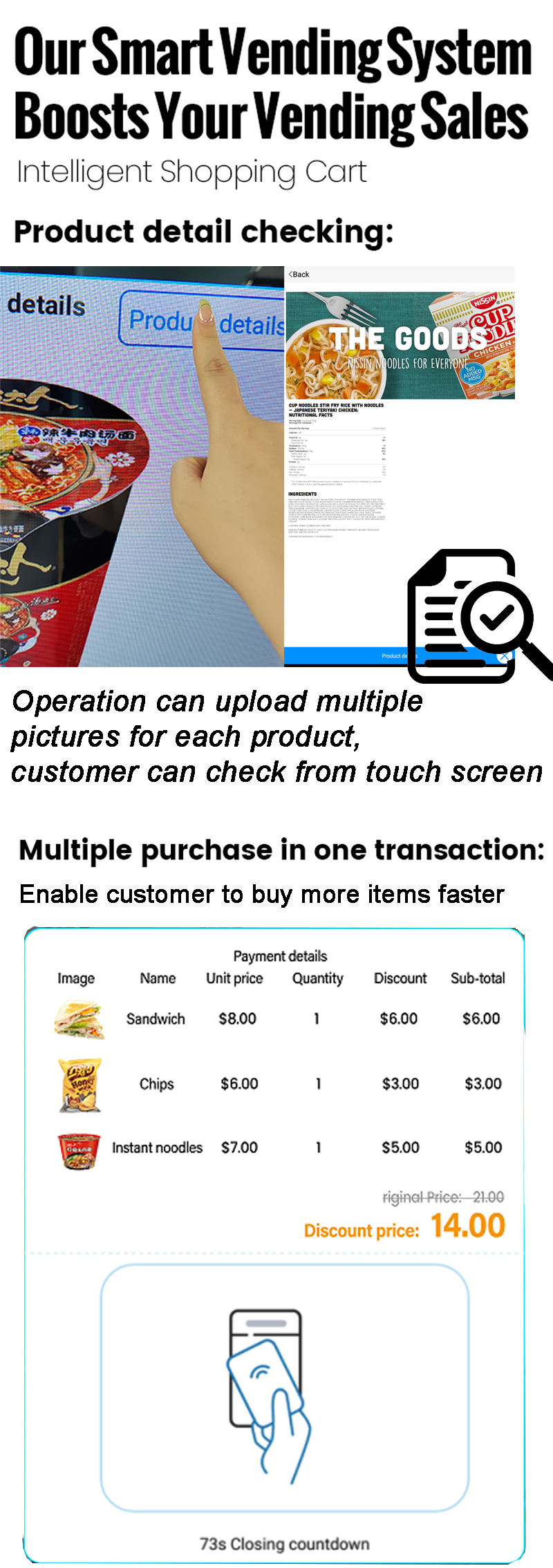 Micron Smart Snack and Drink Combo Vending Machine E-wallet