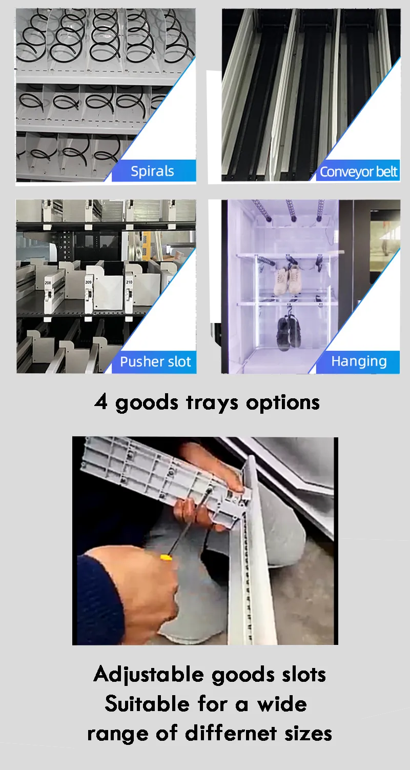 Custom Smart Snack Drink Cheap Vending Machine for Sale not only offer high quality snack drink vending machine, but also offer smart software system to help operator to manage the machine easily.