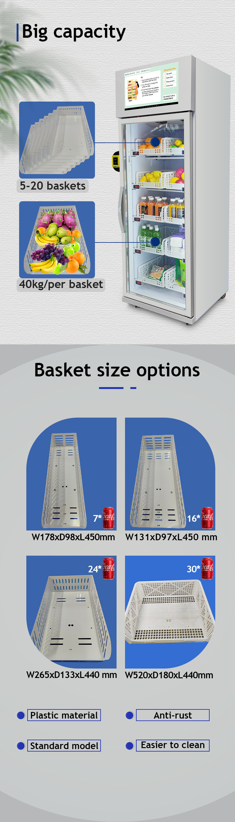 Micron office Food Vending Machine China-made vending machine small size big capacity supports sell almost anything