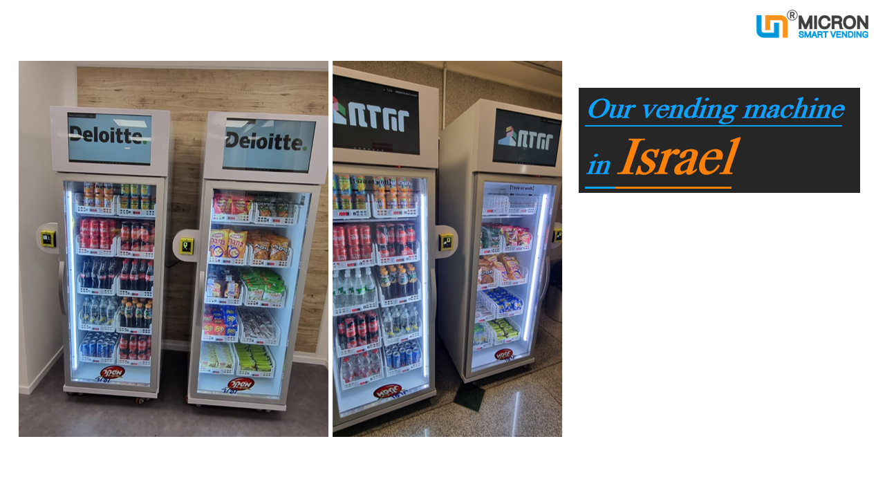 Micron office Food Vending Machine smart fridge single door in Israel