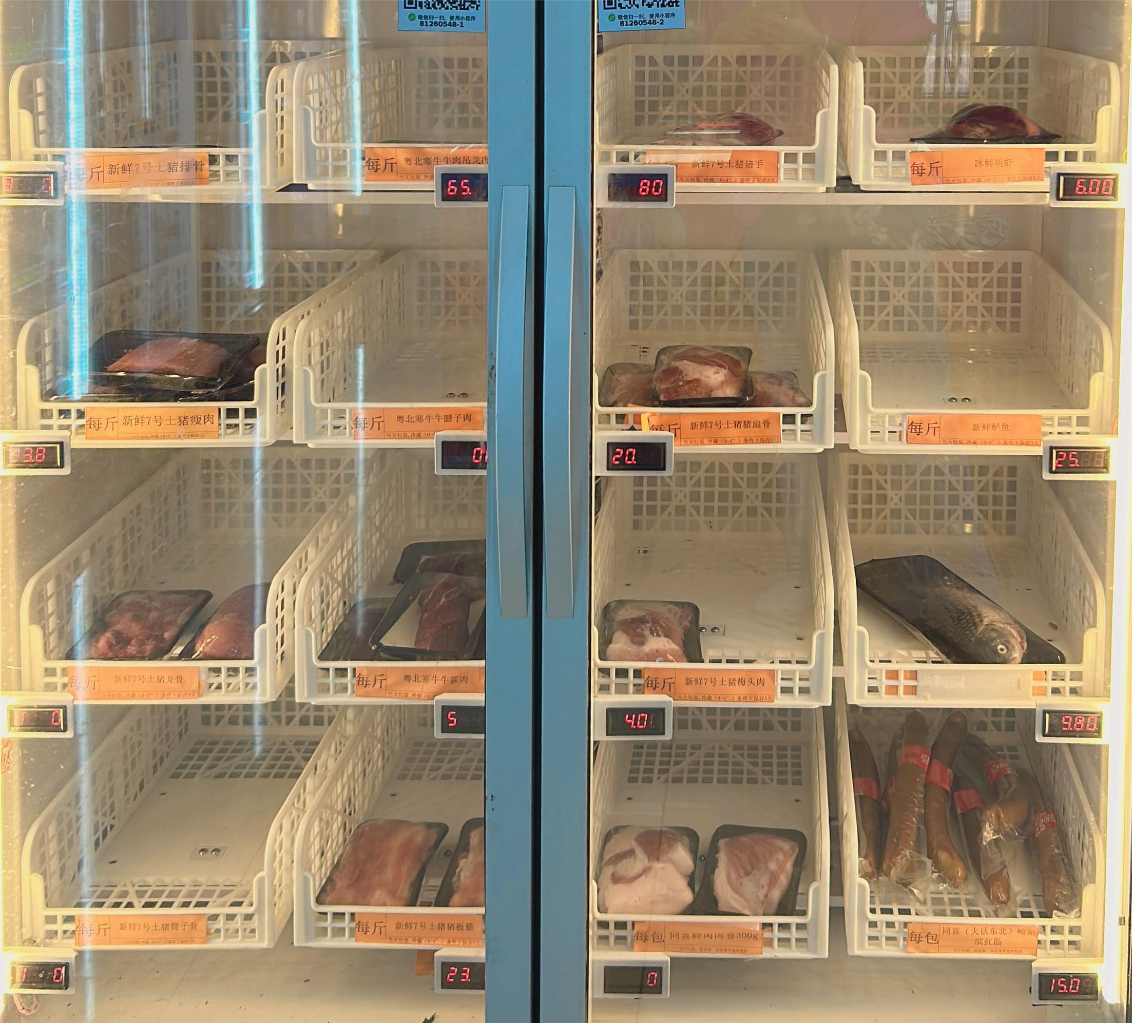 smart vending machine Smart Fridge for Seafood and Frozen Meat (-18~20℃) 