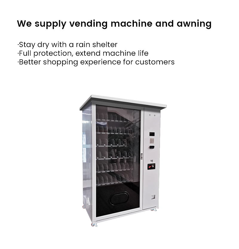 Outdoor Vending Machine with Shelter for Snacks Drinks with high quality hardware