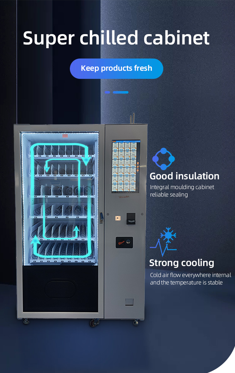 Snacks Drinks Vending Machine super chilled cabinet good insulation and strong cooling