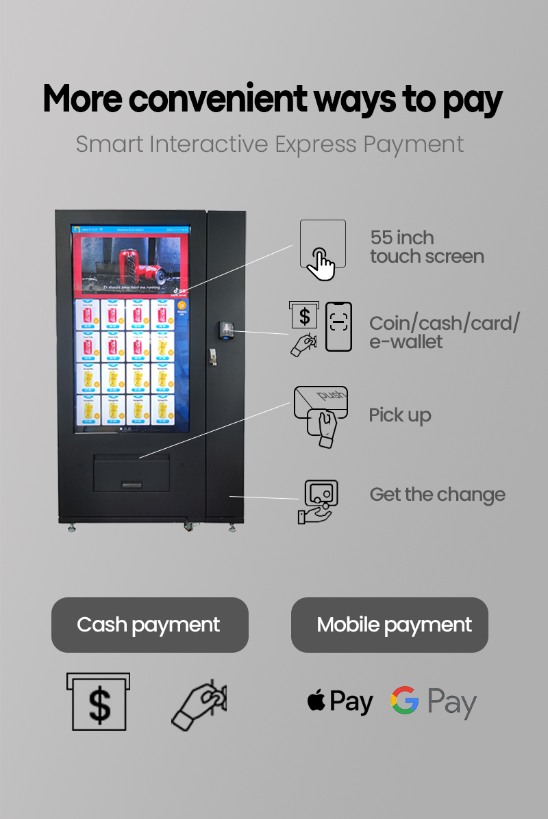 Art supply vending machine have more convenient ways to pay