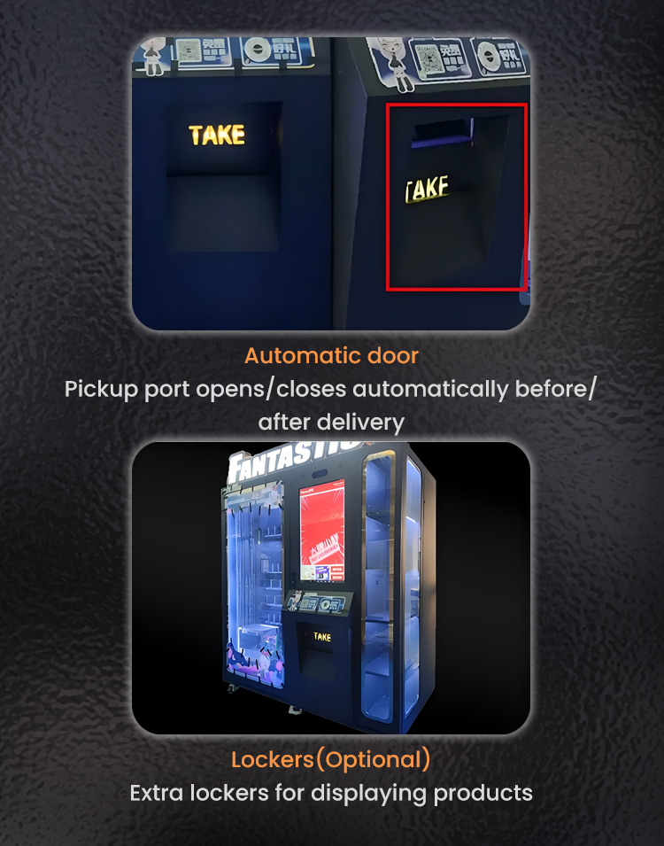 POP MART VENDING MACHINE have automatic pickup port and display cabinet