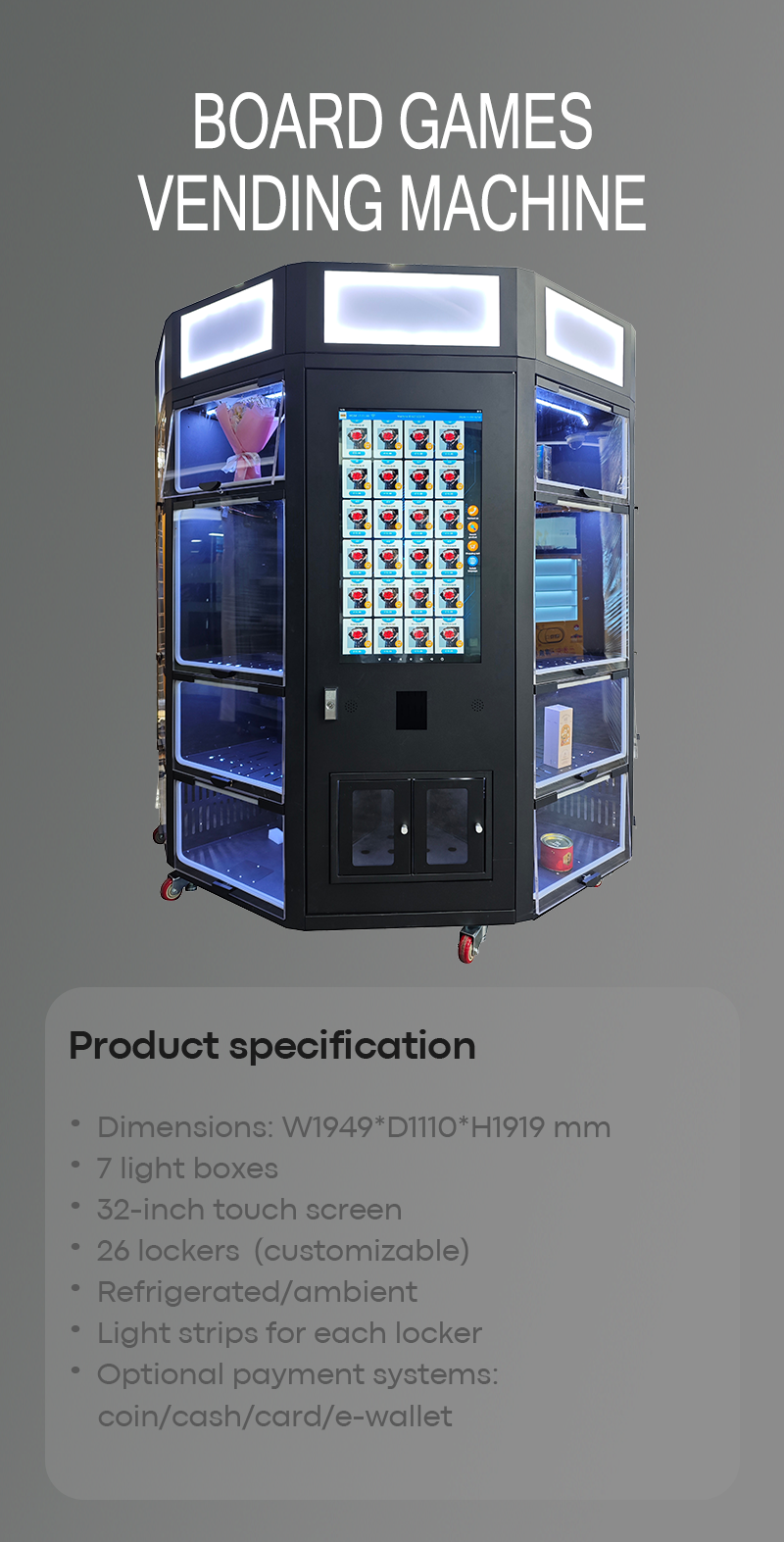 board game vending machine