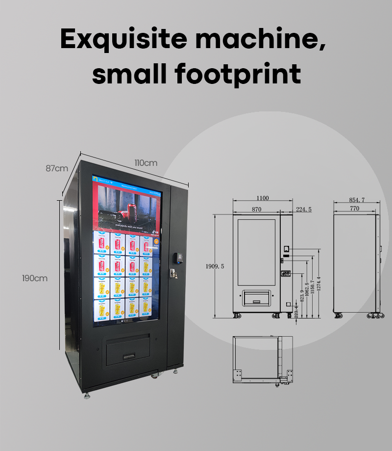 Art supply vending machine size