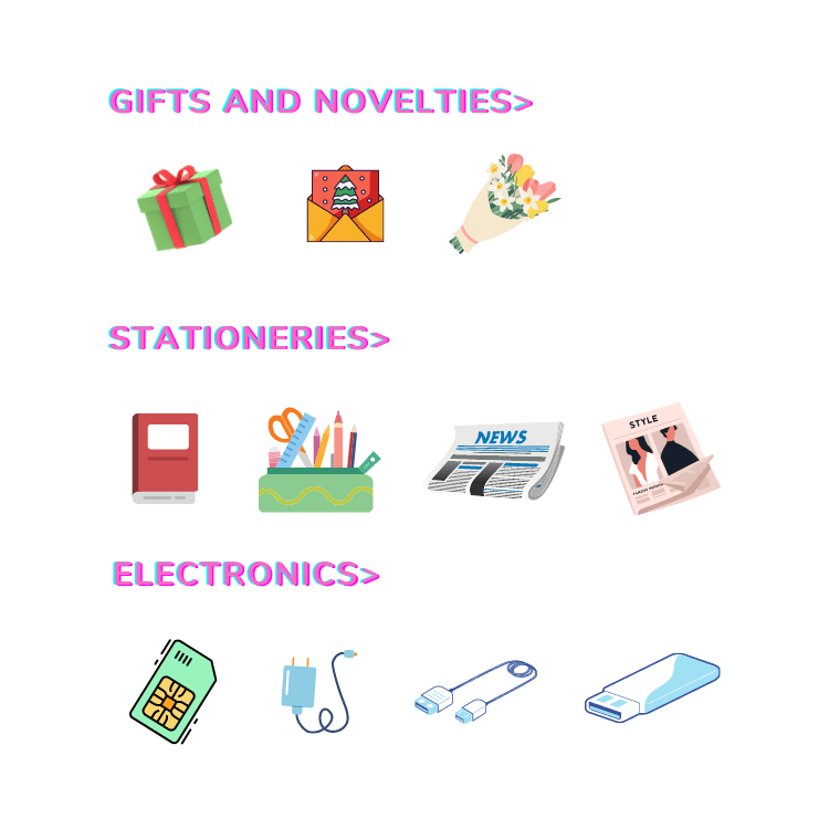 vending machine convenience store offers gifts novelties stationeries electronics