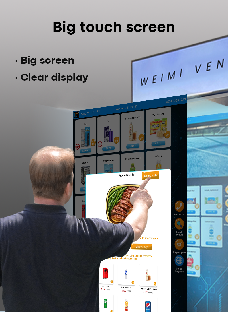 Art supply vending machine have big touchscreen