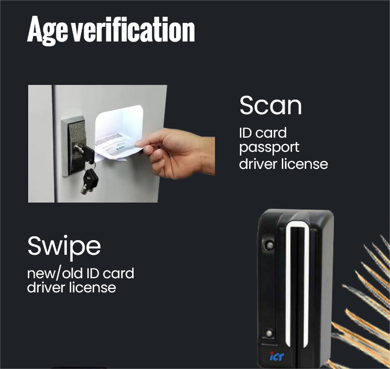 Micron Fashion Age Verification Vending Machine for Vapes with Card Reader age verification