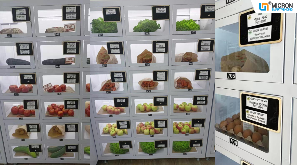 cake bread vending machine locker design in France