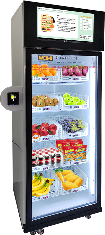 smart fridge vending machine for fresh fruits vegetables snacks drinks ready meals in vending machine convenience store