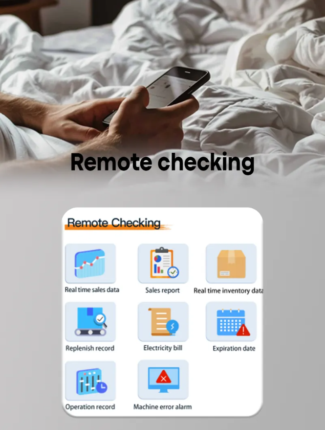 trading card vending machine remote checking