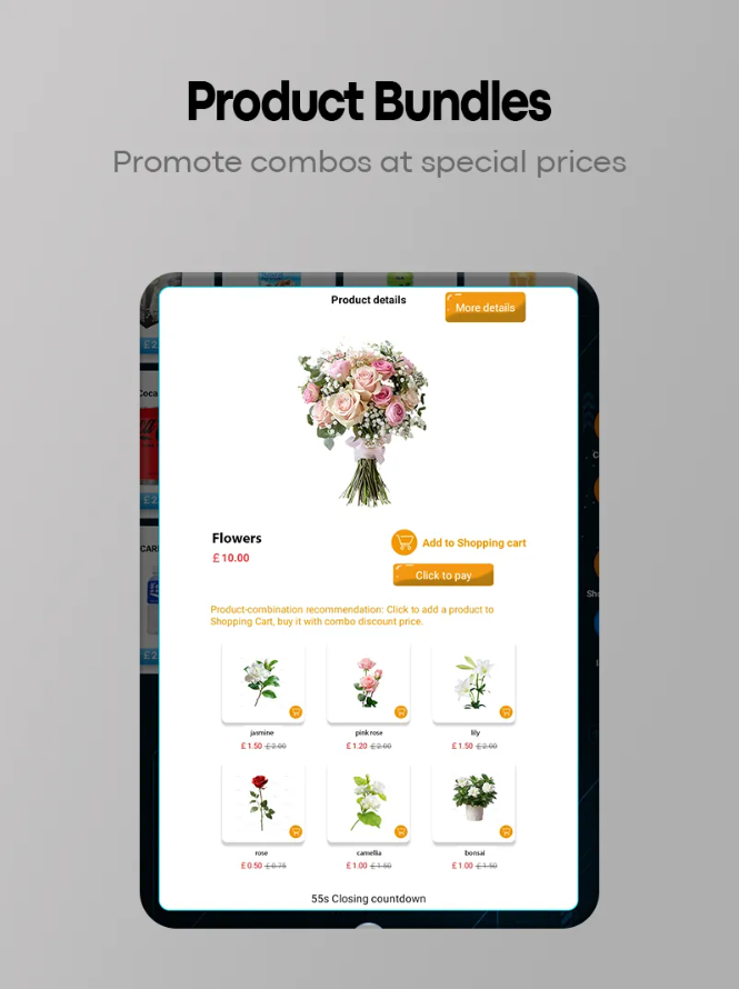 our flower vending machine have product bundles