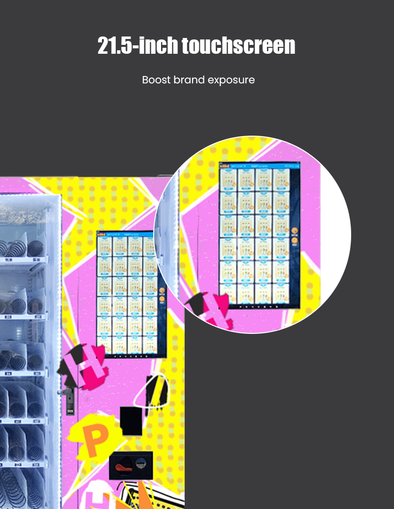 Dance Accessories Vending Machine have 21.5-inch touchscreen Boost brand exposure