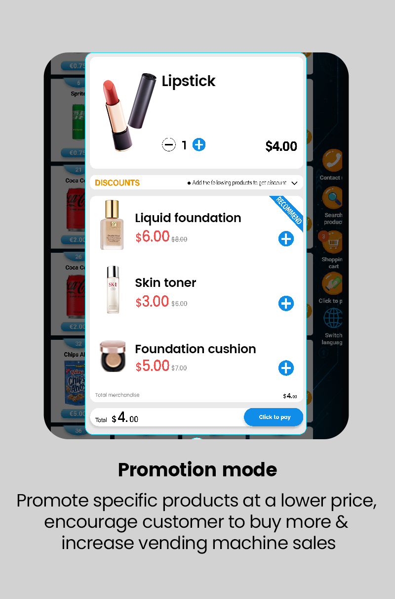 Cosmetic Beauty Eyelash Vending Machine with Elevator and Lockers promotion mode increases vending machine sales