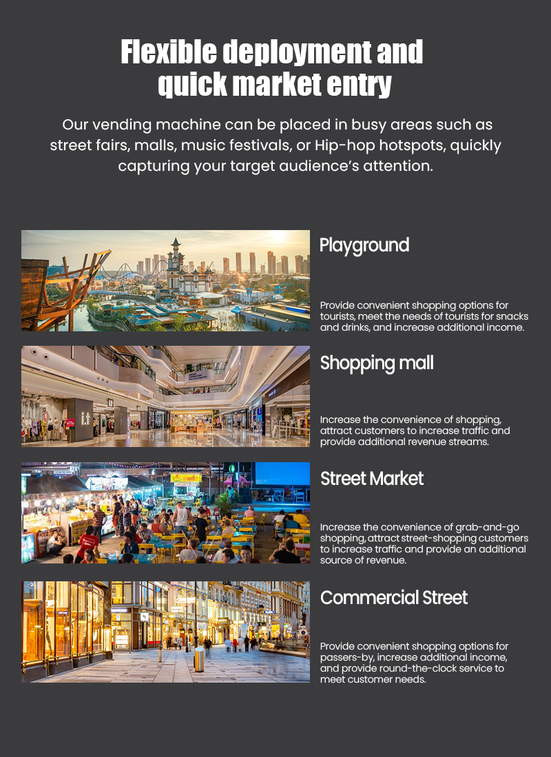 Dance Accessories Vending Machine have flexible deployment and quick market entry