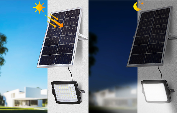 BOSUN waterproof solar flood light working process