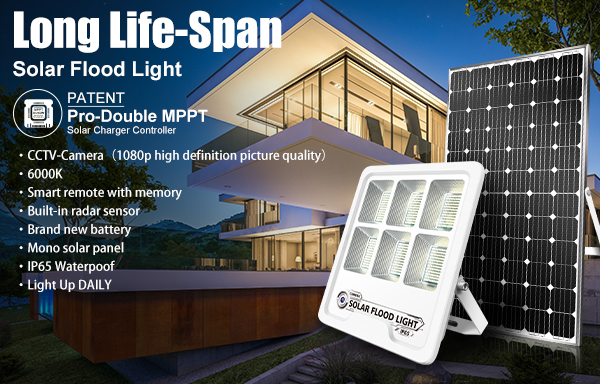 BOSUN solar power motion sensor flood lights