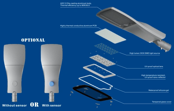 BOSUN solar powered street lights Sensor Optional