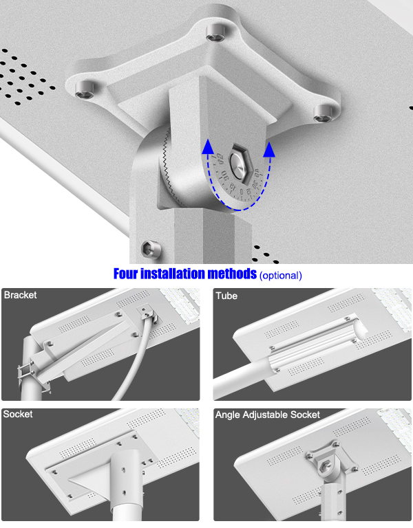 BOSUN outdoor solar street lights Rotatable Adjustment Angle